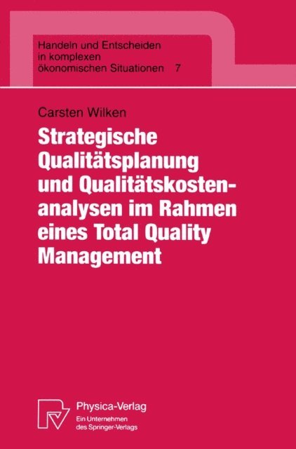 Carsten Wilken - Strategische Qualitätsplanung und Qualitätskostenanalysen im Rahmen eines Total Quality Management, E-bok