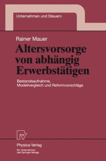 Rainer Mauer - Altersvorsorge von abhängig Erwerbstätigen, E-bok