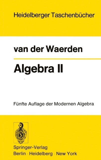 Bartel L. van der Waerden - Algebra II, E-bok. Tillgänglighet: Lägg i varukorg