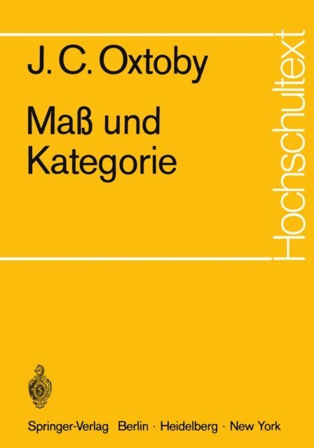 J.C. Oxtoby - Maß und Kategorie, E-bok