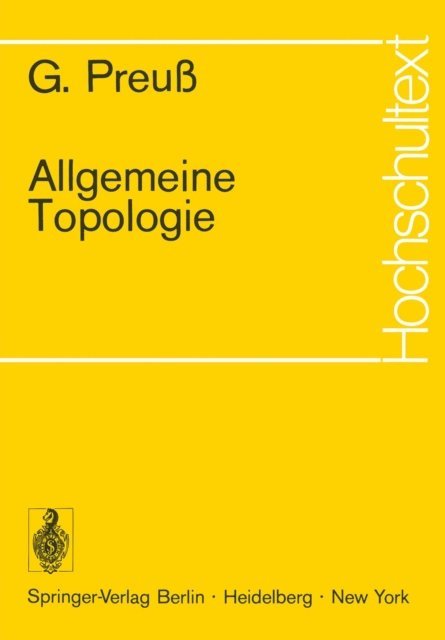 G. Preuss - Allgemeine Topologie, E-bok