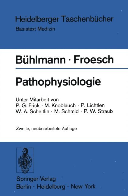 E.R. Froesch, A.A. Buhlmann - Pathophysiologie, E-bok. Tillgänglighet: Lägg i varukorg