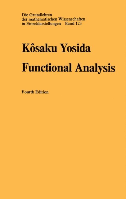 Kosaku Yosida - Functional Analysis, E-bok