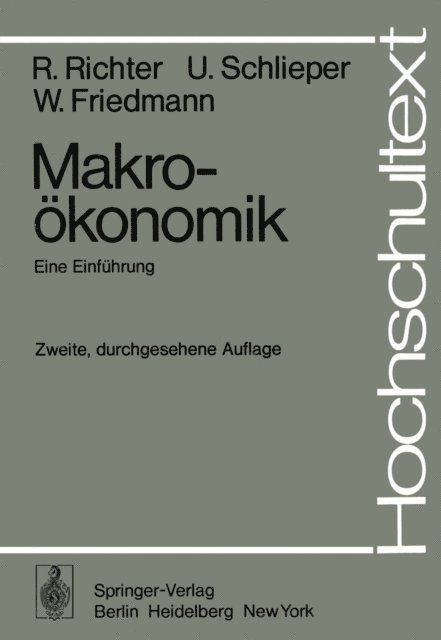 W. Friedmann, U. Schlieper, R. Richter - Makroökonomik, E-bok