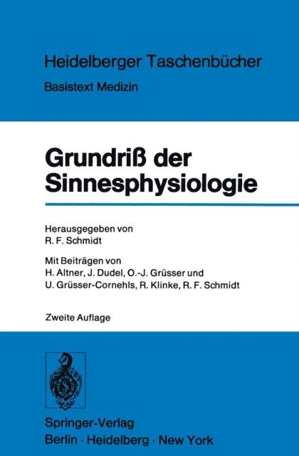 R. F. Schmidt - Grundriß der Sinnesphysiologie, E-bok
