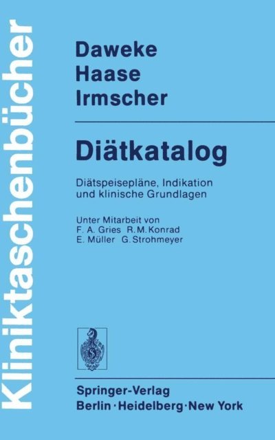 K. Irmscher, J. Haase, H. Daweke - Diätkatalog, E-bok