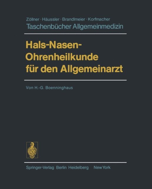 H. - G. Boenninghaus - Hals-Nasen-Ohrenheilkunde für den Allgemeinarzt, E-bok
