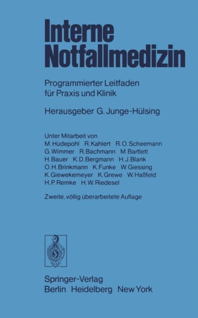 G. Junge-Hulsing - Interne Notfallmedizin, E-bok
