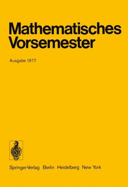 G. Richter - Mathematisches Vorsemester, E-bok