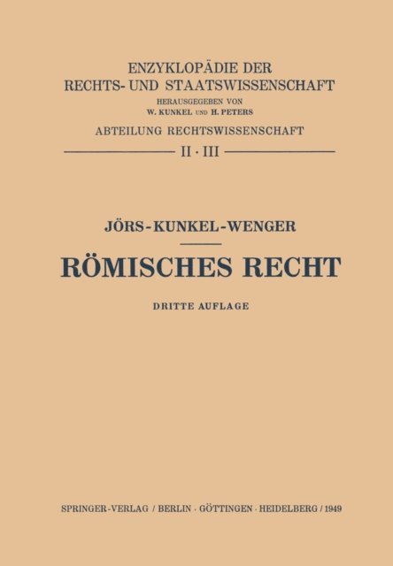Paul Jors - Römisches Recht, E-bok