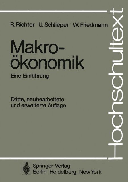 W. Friedmann, U. Schlieper, R. Richter - Makroökonomik, E-bok