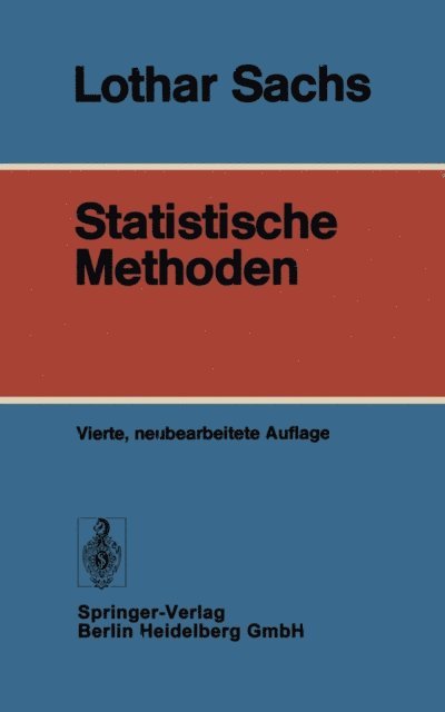 Lothar Sachs - Statistische Methoden, E-bok