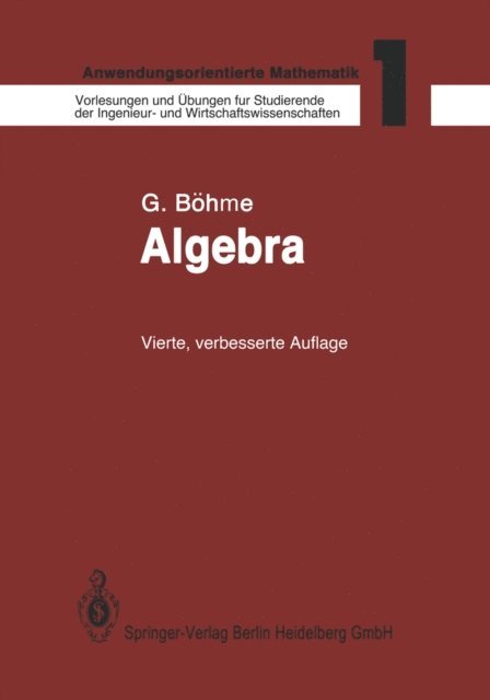 Gert Bohme - Algebra, E-bok