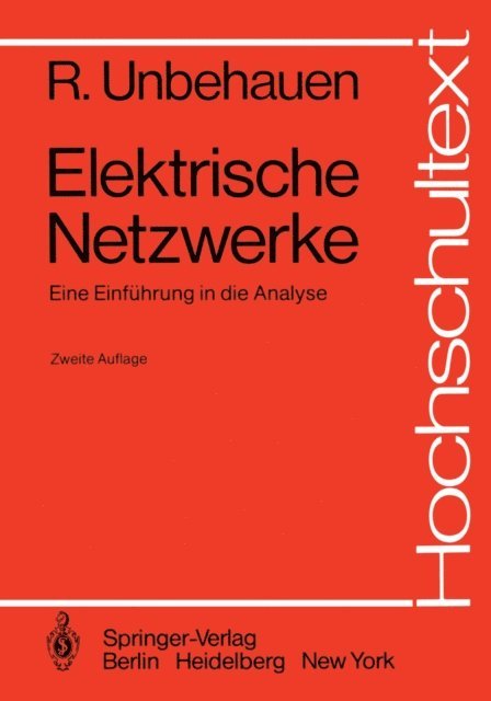 R. Unbehauen - Elektrische Netzwerke, E-bok