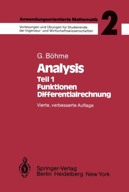 Gert Bohme - Anwendungsorientierte Mathematik, E-bok
