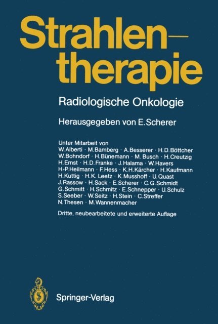 Eberhard Scherer - Strahlentherapie, E-bok