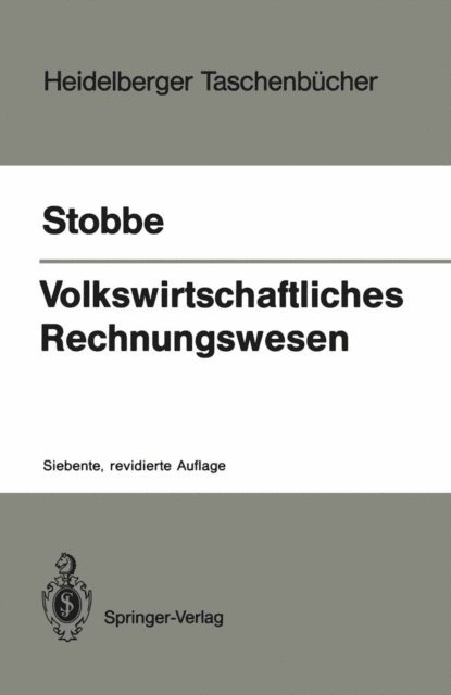 Alfred Stobbe - Volkswirtschaftliches Rechnungswesen, E-bok