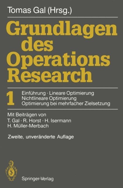 Tomas Gal - Grundlagen des Operations Research, E-bok. Tillgänglighet: Lägg i varukorg