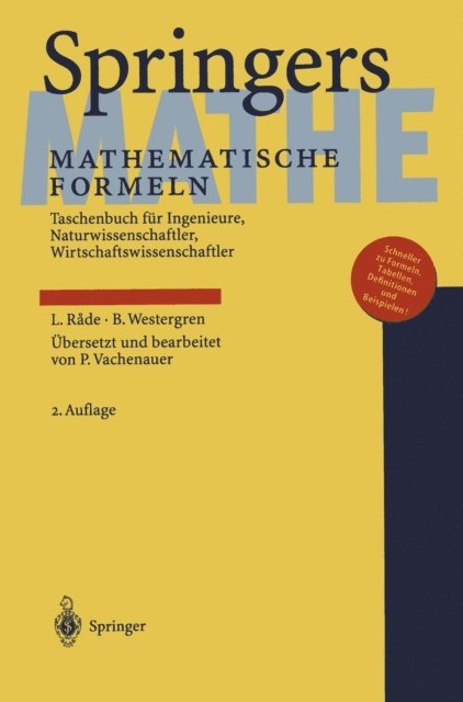 Bertil Westergren, Lennart Rade - Springers Mathematische Formeln, E-bok