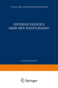 Untersuchungen �ber den Kunstgesang