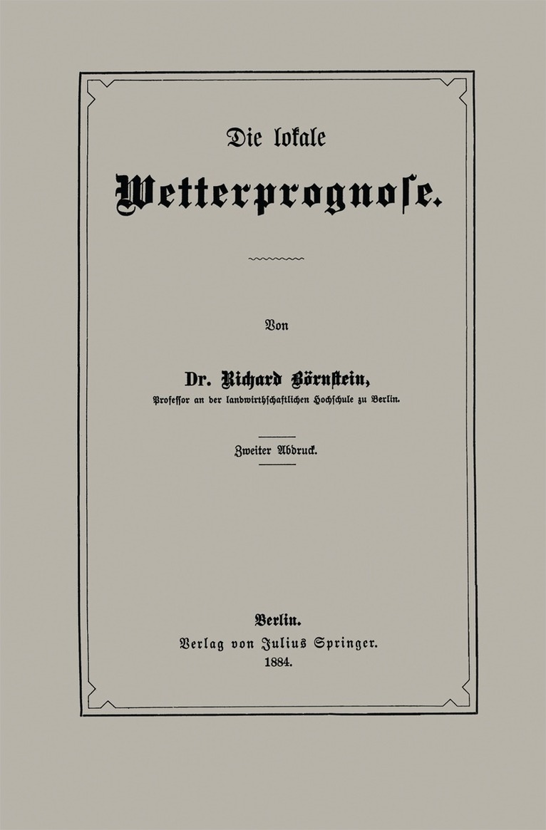 Die lokale Wetterprognose