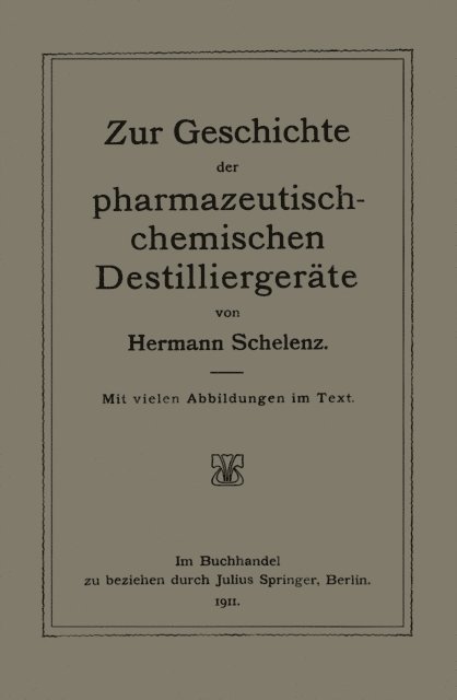 Hermann Schelenz - Zur Geschichte der Pharmazeutisch-Chemischen Destilliergeräte, E-bok. Tillgänglighet: Lägg i varukorg