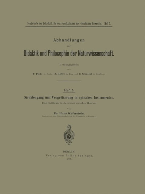 NA Keferstein - Strahlengang und Vergrößerung in optischen Instrumenten, E-bok