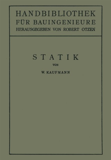 Walther Kaufmann, Robert Otzen - Statik, E-bok