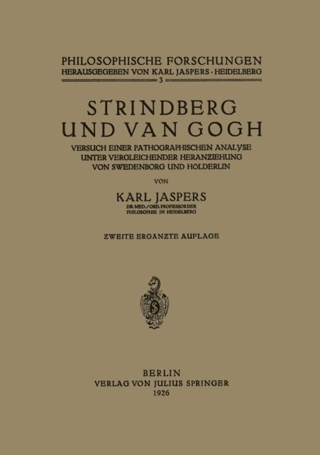 Karl Jaspers - Strindberg und Van Gogh, E-bok