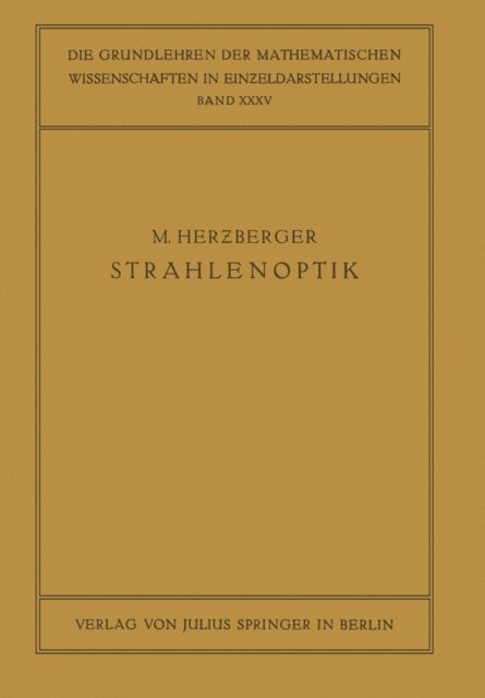 M. Herzberger, R. Courant - Strahlenoptik, E-bok