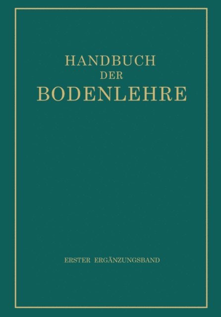 E. Blanck - Handbuch der Bodenlehre, E-bok