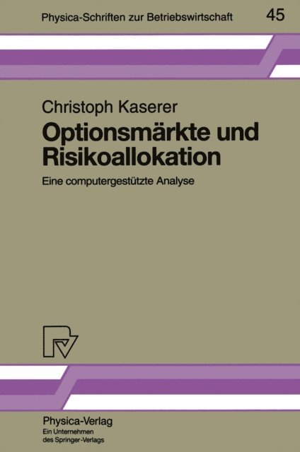 Christoph Kaserer - Optionsmärkte und Risikoallokation, E-bok