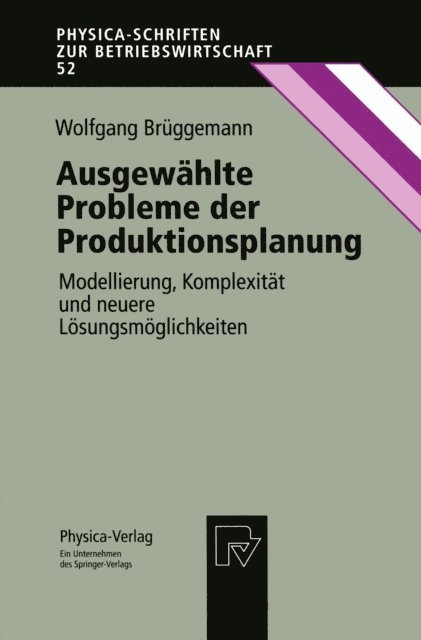 Wolfgang Bruggemann - Ausgewählte Probleme der Produktionsplanung, E-bok