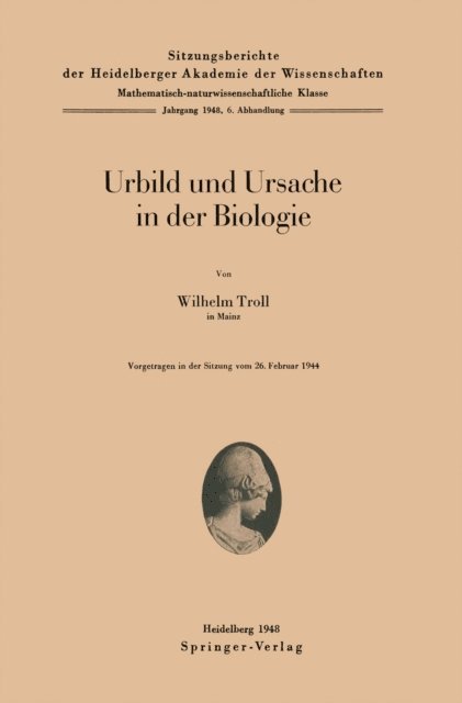 W. Troll - Urbild und Ursache in der Biologie, E-bok