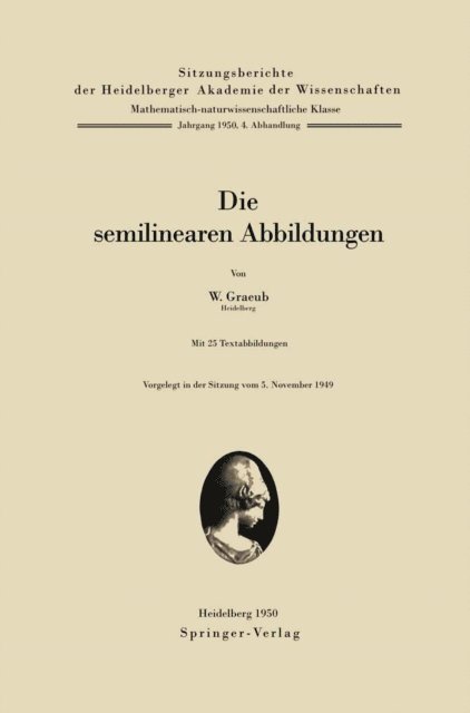 W. Graeub - Die semilinearen Abbildungen, E-bok