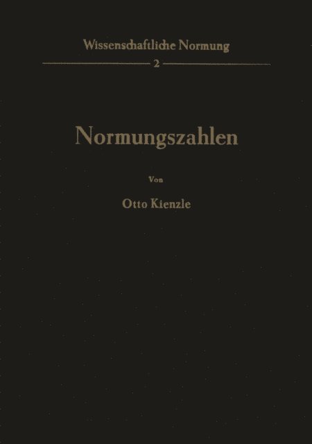 O. Kienzle - Normungszahlen, E-bok