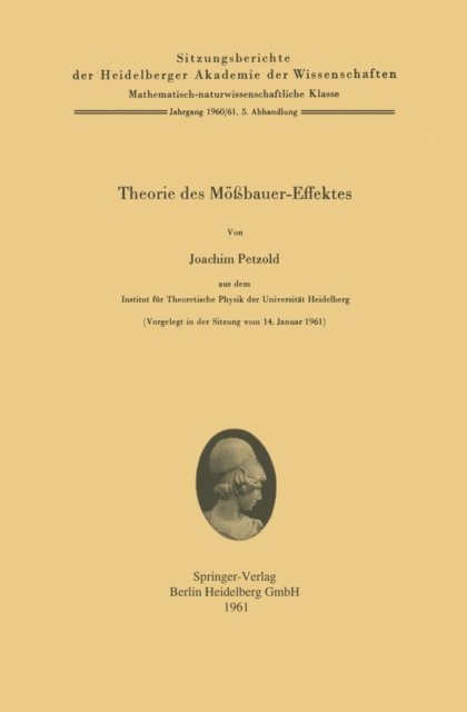 Joachim Petzold - Theorie des Mößbauer-Effektes, E-bok