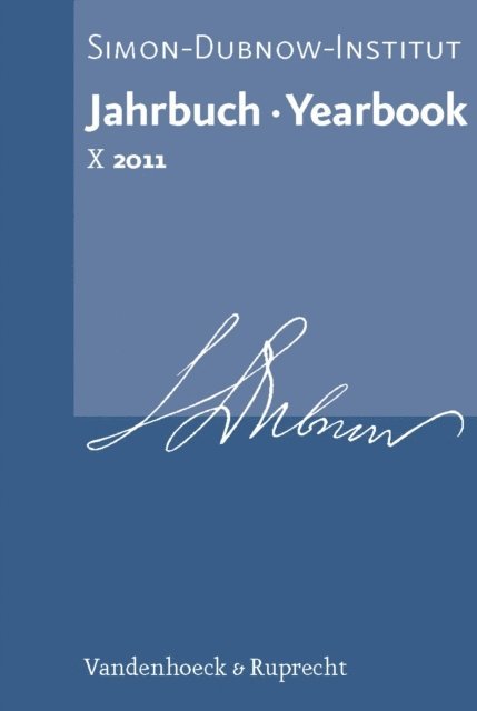 Dan Diner - Jahrbuch des Simon-Dubnow-Instituts / Simon Dubnow Institute Yearbook X (2011), E-bok