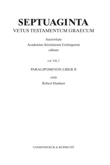Robert Hanhart - Septuaginta. Band 7,2, E-bok
