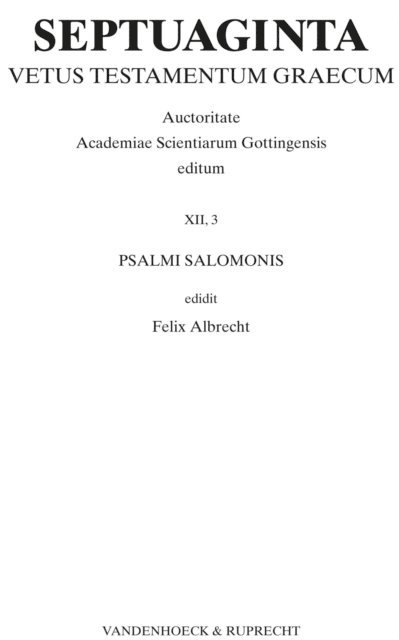 Felix Albrecht - Septuaginta. Band 12,3, E-bok