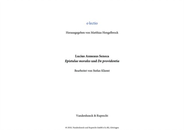 Stefan Kliemt, Matthias Hengelbrock - Seneca, Epistulae morales – Schullizenz, E-bok
