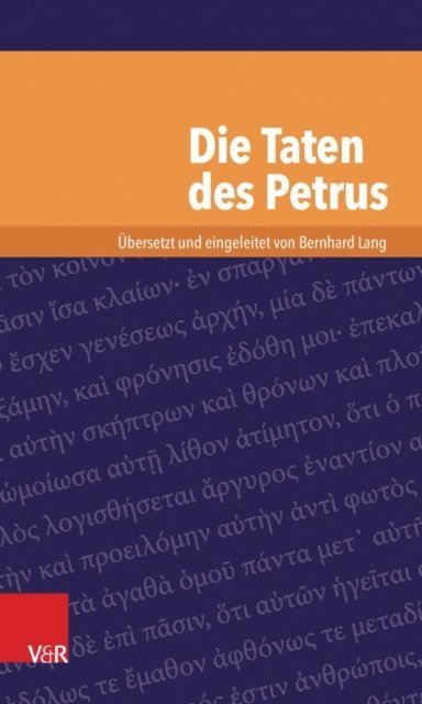 Bernhard Lang - Die Taten des Petrus, E-bok