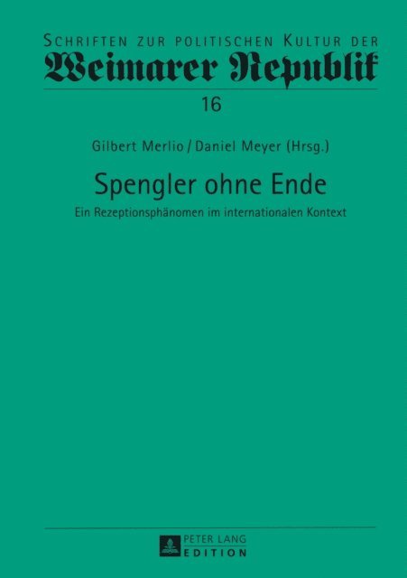 Meyer Daniel Meyer, Merlio Gilbert Merlio - Spengler ohne Ende, E-bok