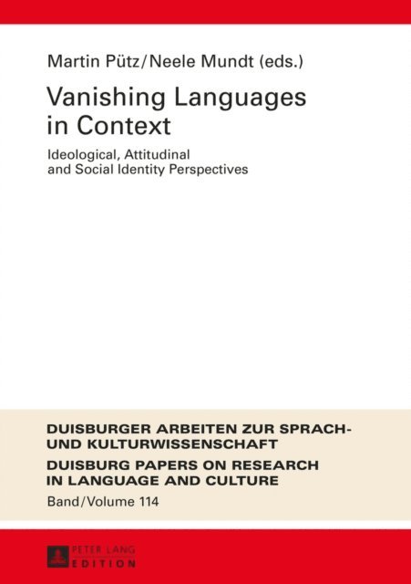 Mundt Neele Mundt, Putz Martin Putz - Vanishing Languages in Context, E-bok