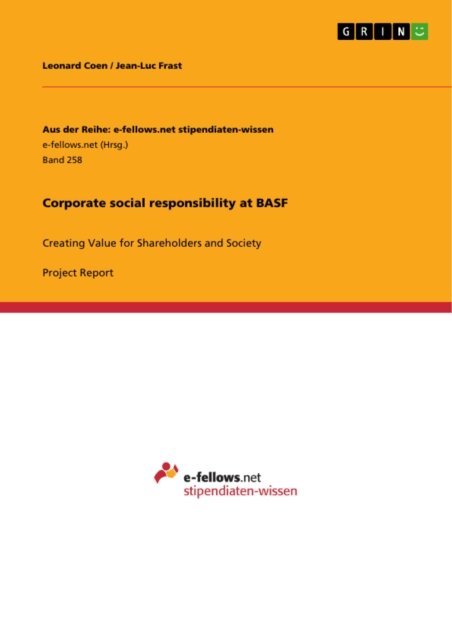 Jean-Luc Frast, Leonard Coen - Corporate social responsibility at BASF, E-bok