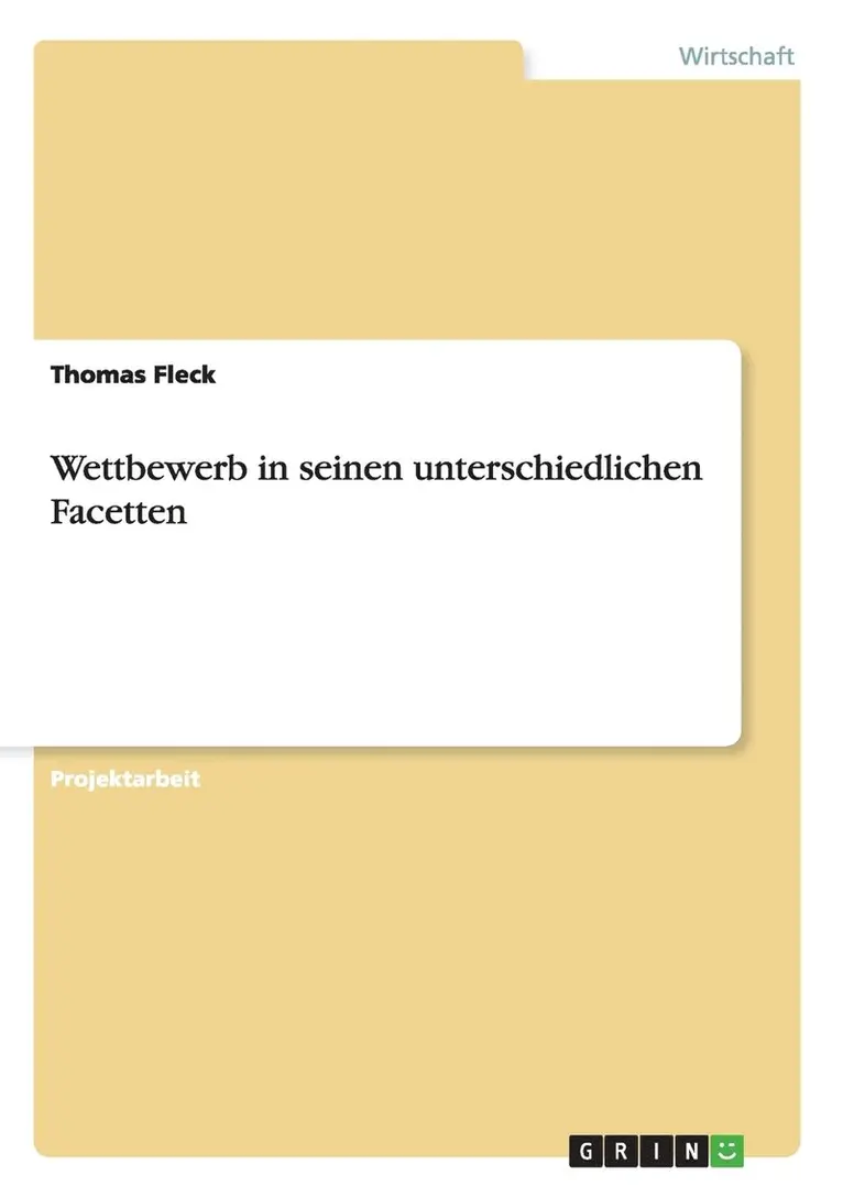 Thomas Fleck - Wettbewerb in seinen unterschiedlichen Facetten, Häftad. Tillgänglighet: Lägg i varukorg