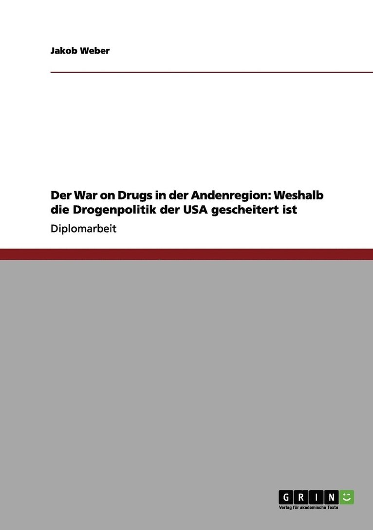 Jakob Weber - War on Drugs in der Andenregion, Häftad