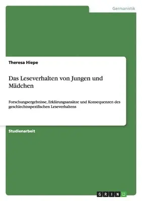 Theresa Hiepe - Leseverhalten von Jungen und Mädchen, Häftad. Tillgänglighet: Lägg i varukorg