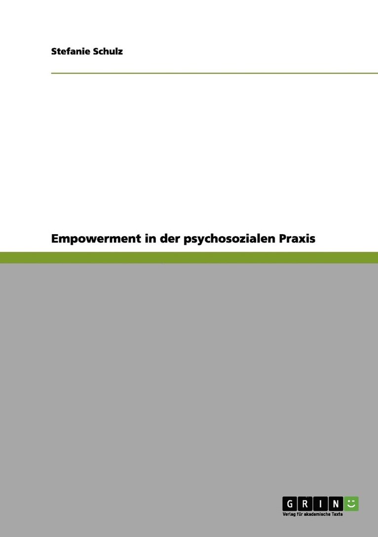 Stefanie Schulz - Empowerment in der psychosozialen Praxis, Häftad