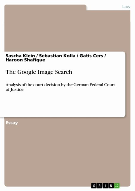 Haroon Shafique, Gatis Cers, Sebastian Kolla, Sascha Klein - Google Image Search, E-bok
